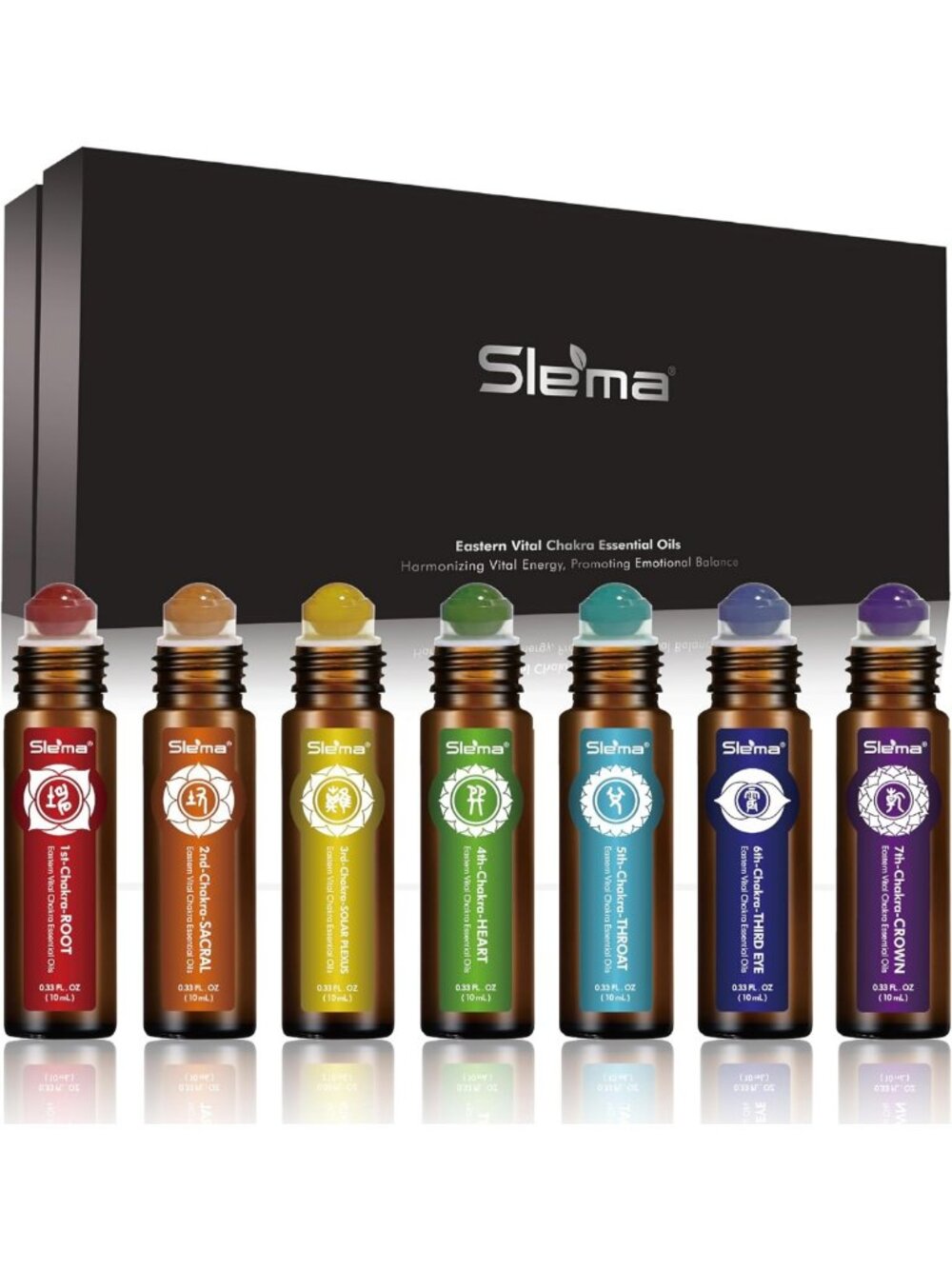 7 Chakra Essential Oil Roll-On Gift Set | 10ml x 7 | Aromatherapy & Wellness